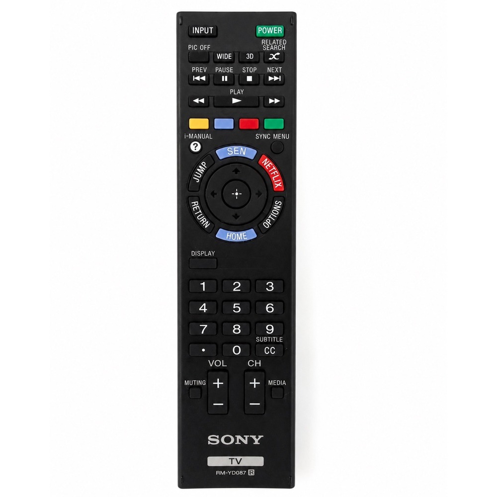 Sony Replacement RM-YD087 TV Remote Control OEM Bravia SEN 3D Black 105-15